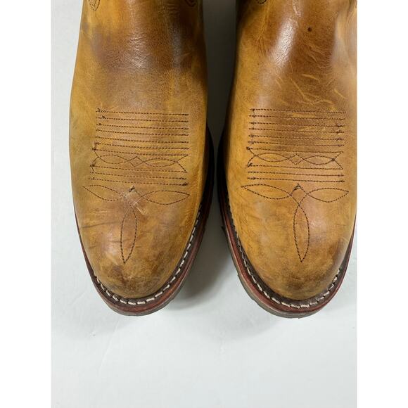 Double H Dylan USA Made Steel Toe Western Work Boots Brown Leather Men’s 13 D main image 5